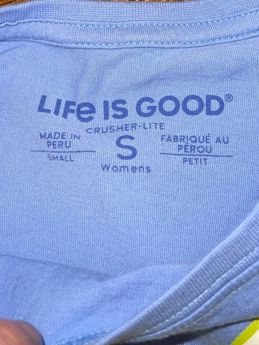 Life Is Good Life Gives You Lemons Short Sleeve Blue Yellow Graphic Shirt Size S - Picture 9 of 9